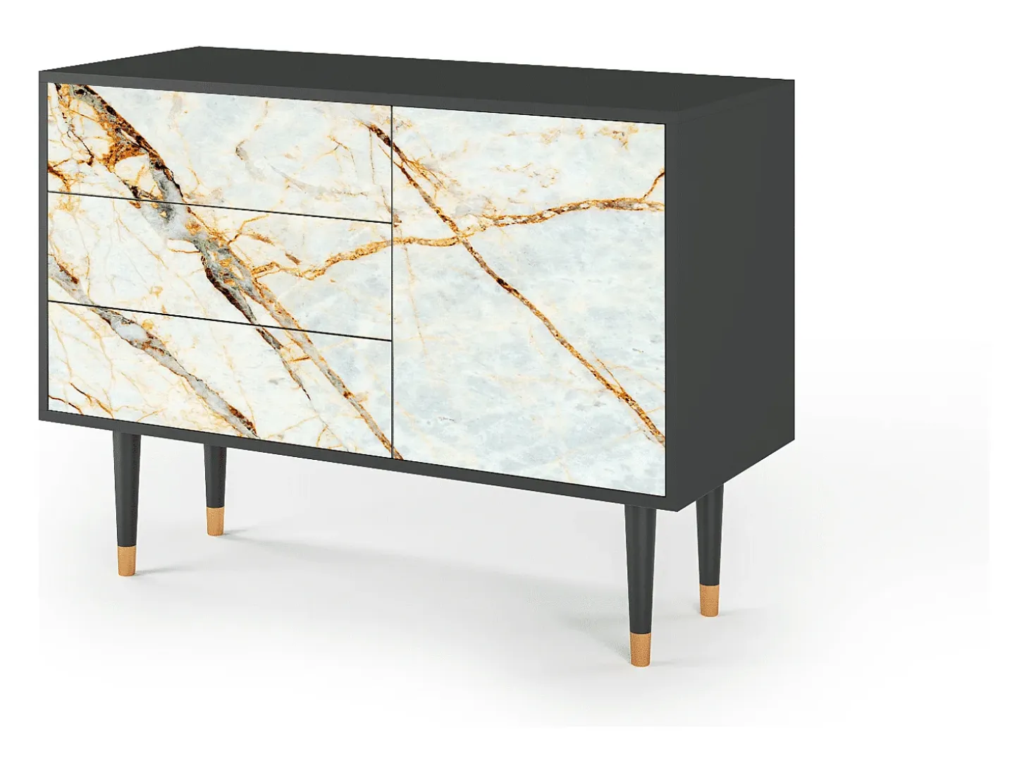 Aparador - 115х84х41 cm - S3 - Arenay Marble, Antracita