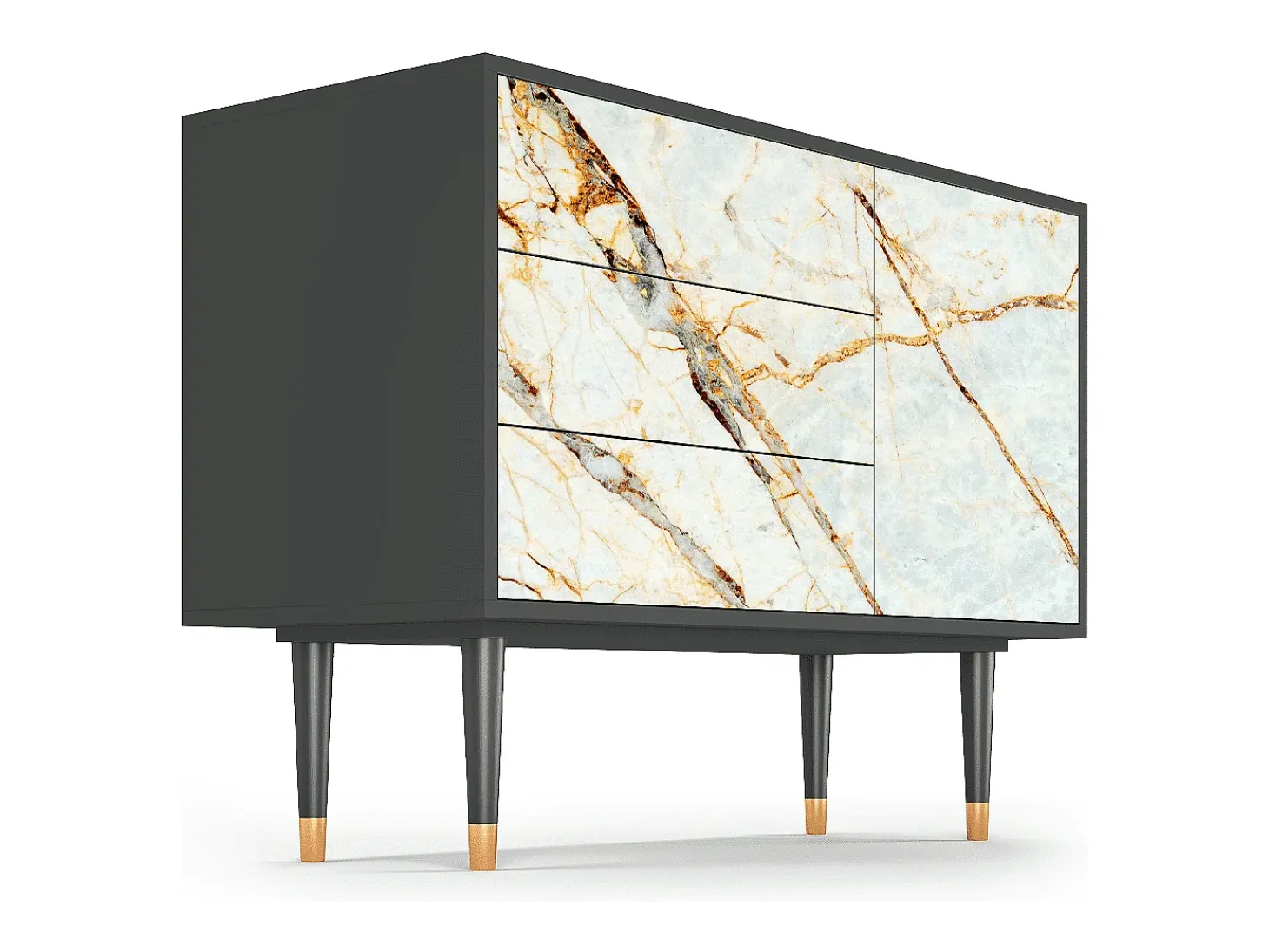 Aparador - 115х84х41 cm - S3 - Arenay Marble, Antracita