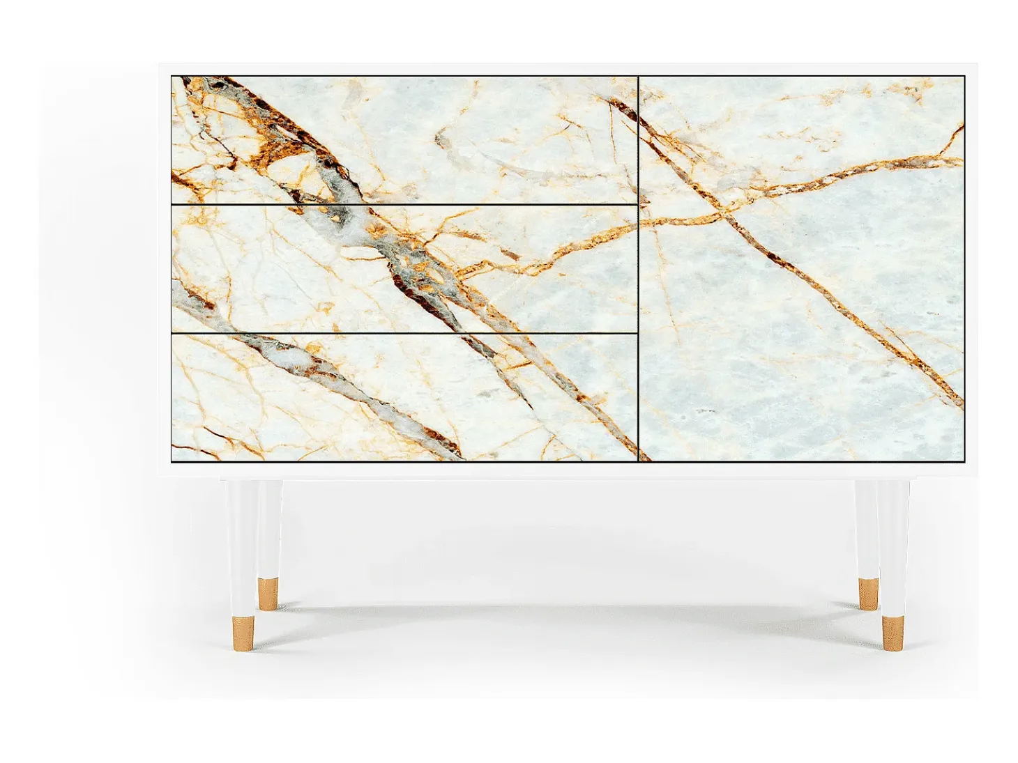 Aparador - 115х84х41 cm - S3 - Arenay Marble, Blanco