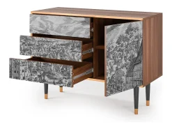 Aparador - 115х84х41 cm - S3 - Bird Dropping, Nogal