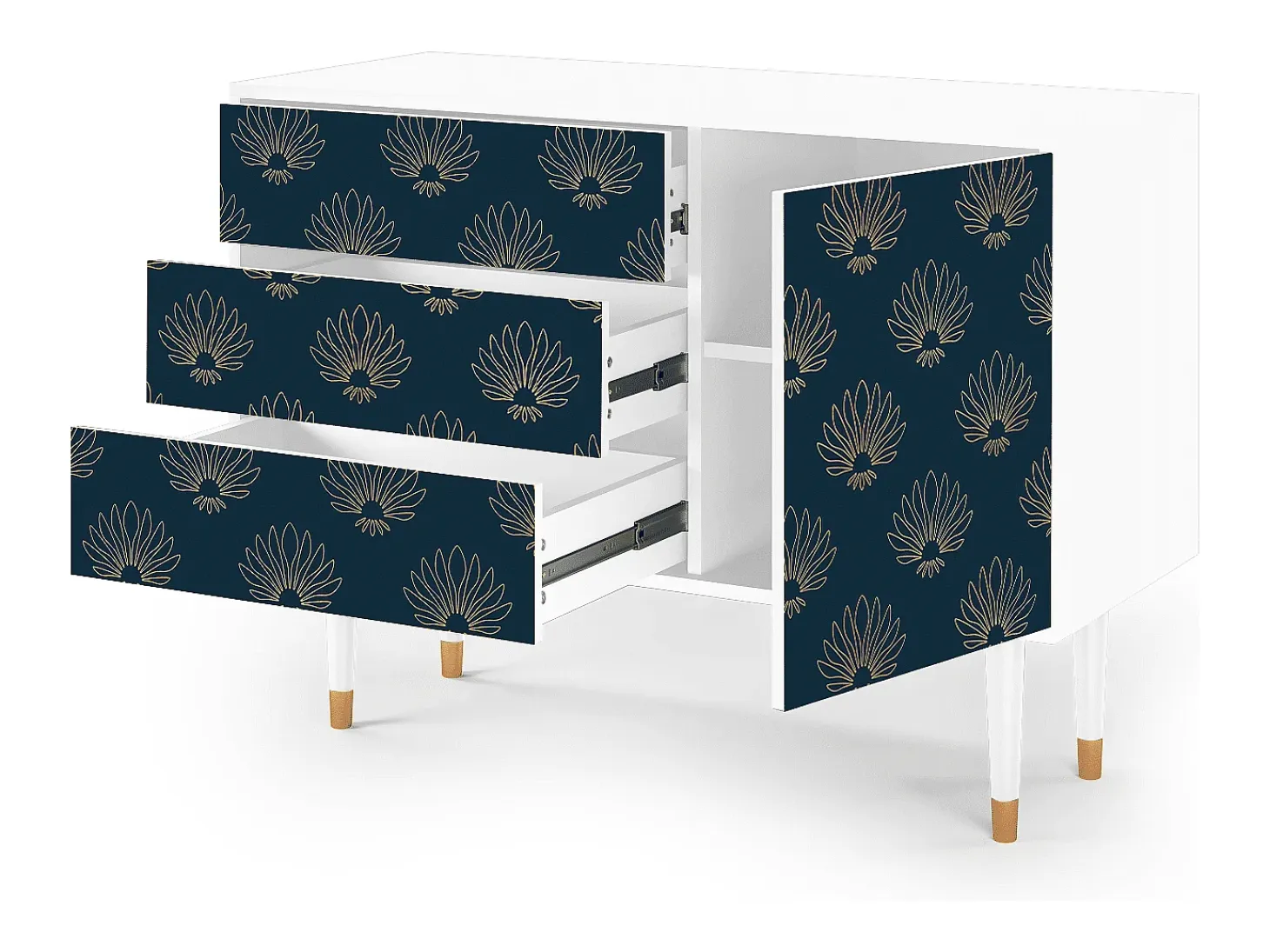 Aparador - 115х84х41 cm - S3 - Blue Lotus, Blanco