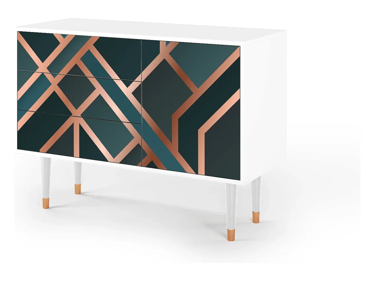 Aparador - 115х84х41 cm - S3 - Bronze Crossroad, Blanco