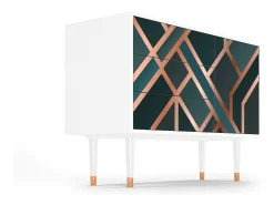 Aparador - 115х84х41 cm - S3 - Bronze Crossroad, Blanco
