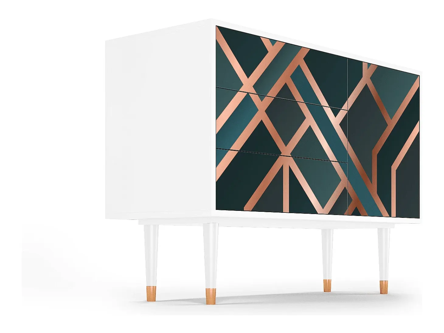 Aparador - 115х84х41 cm - S3 - Bronze Crossroad, Blanco
