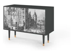 Aparador - 115х84х41 cm - S3 - Castle with Bridge, Antracita