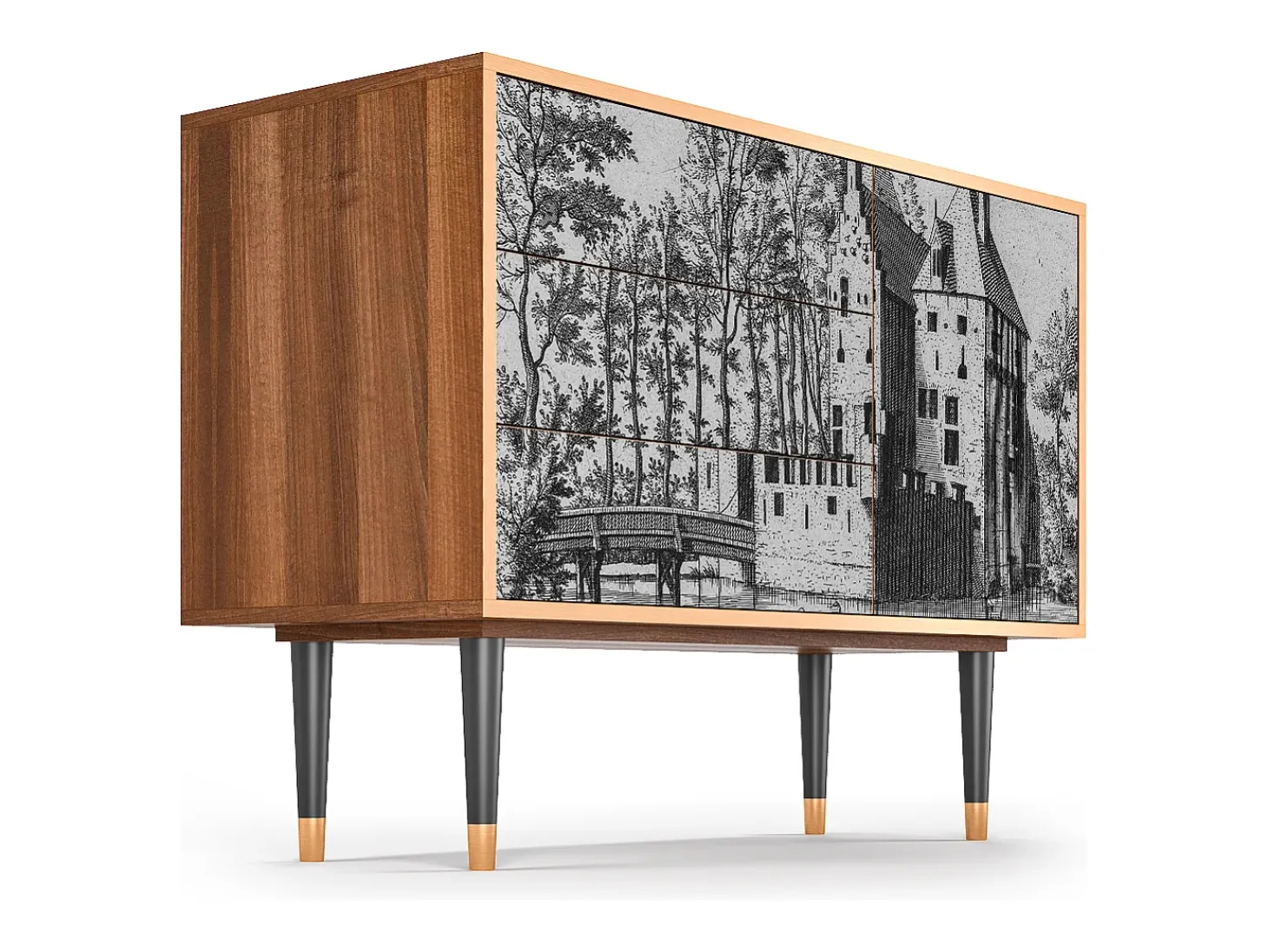 Aparador - 115х84х41 cm - S3 - Castle by Breugel, Nogal