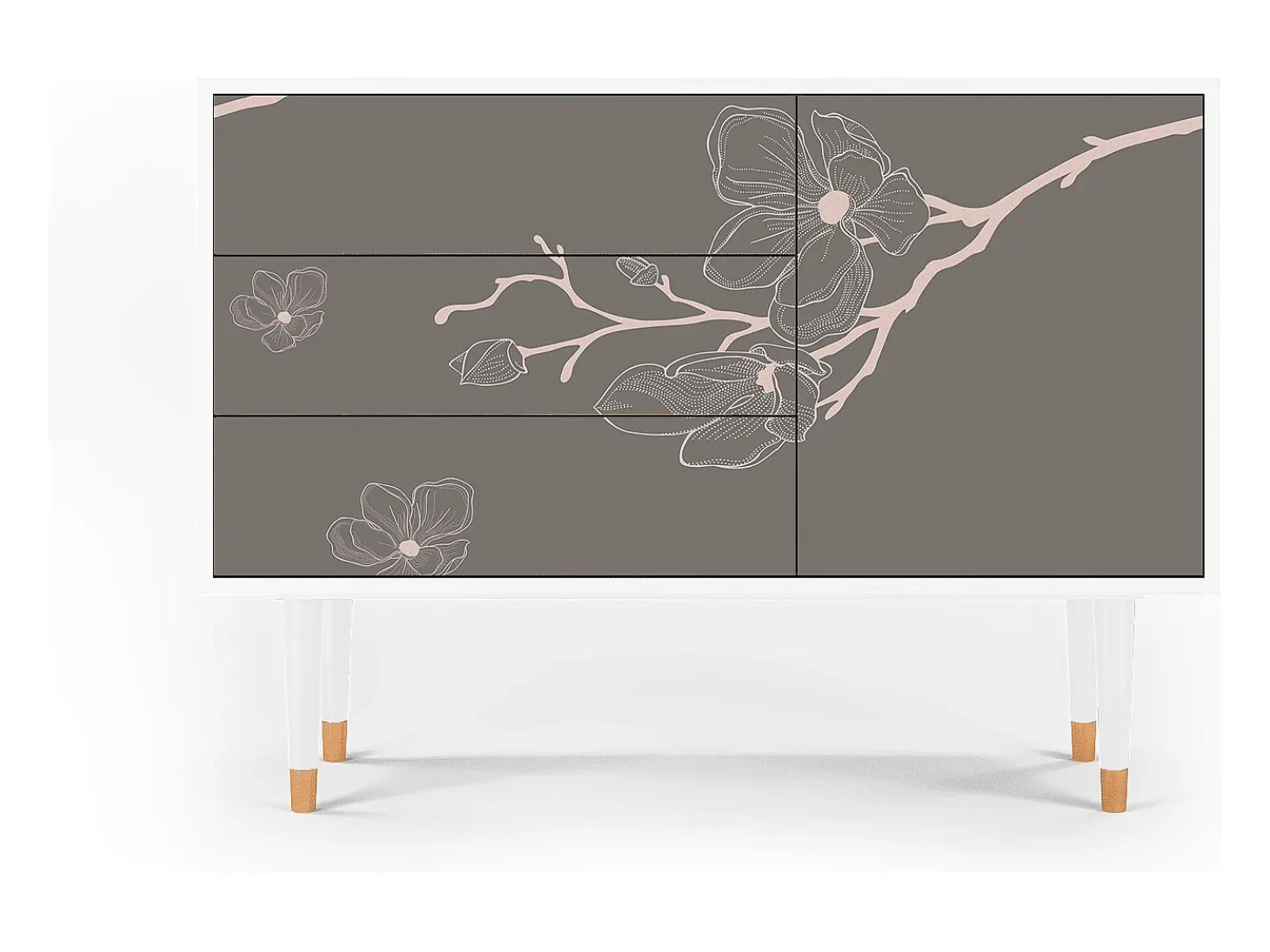 Aparador - 115х84х41 cm - S3 - Cherry Blossom, Blanco