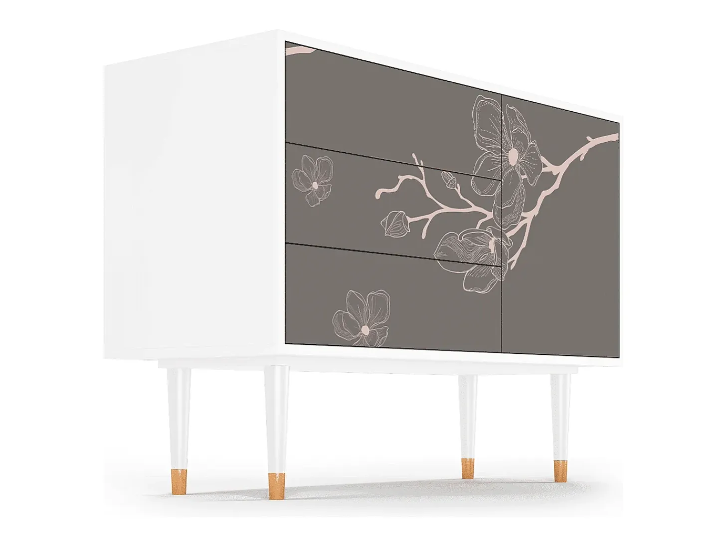 Aparador - 115х84х41 cm - S3 - Cherry Blossom, Blanco