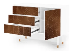 Aparador - 115х84х41 cm - S3 - Chocolate Bar, Blanco