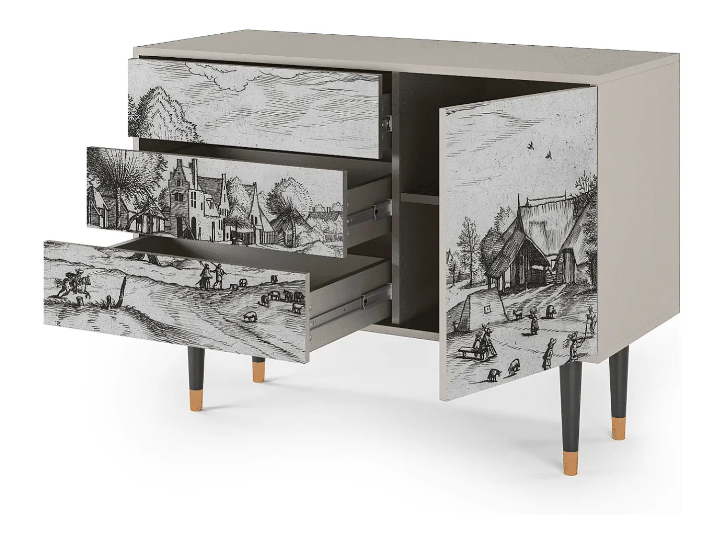 Aparador - 115х84х41 cm - S3 - Country Village, Arena
