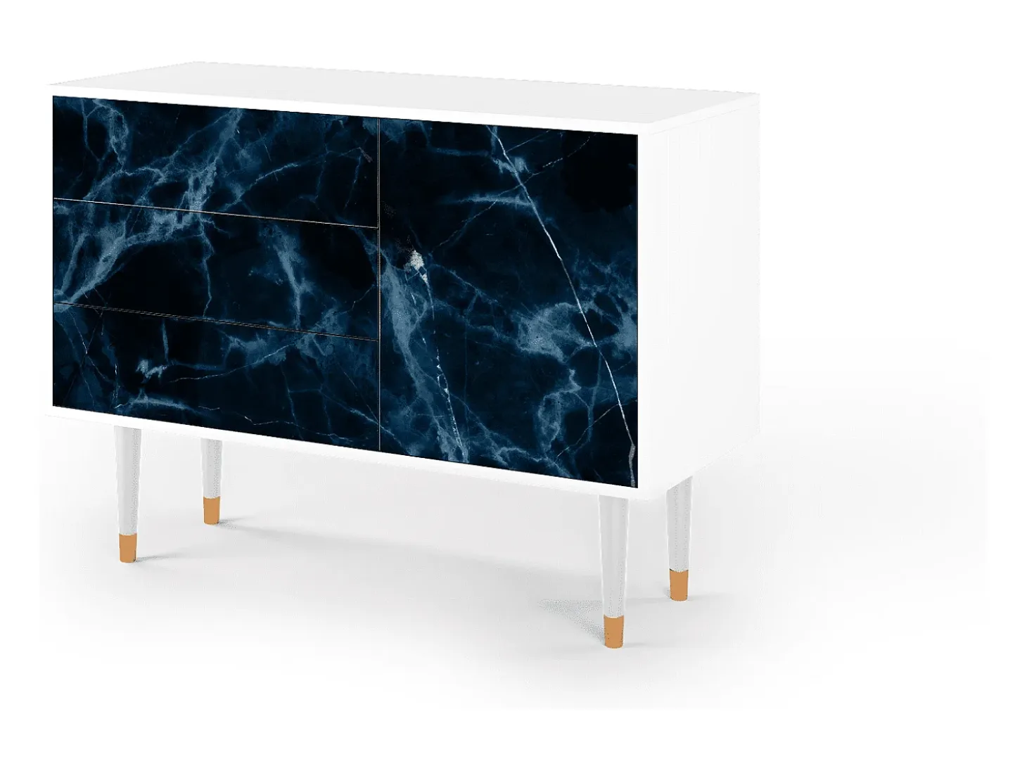 Aparador - 115х84х41 cm - S3 - Deep Ocean, Blanco