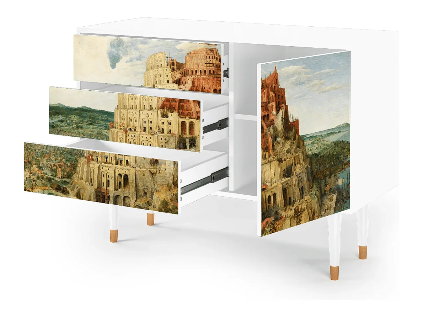 Aparador - 115х84х41 cm - S3 - Elder The Tower, Blanco