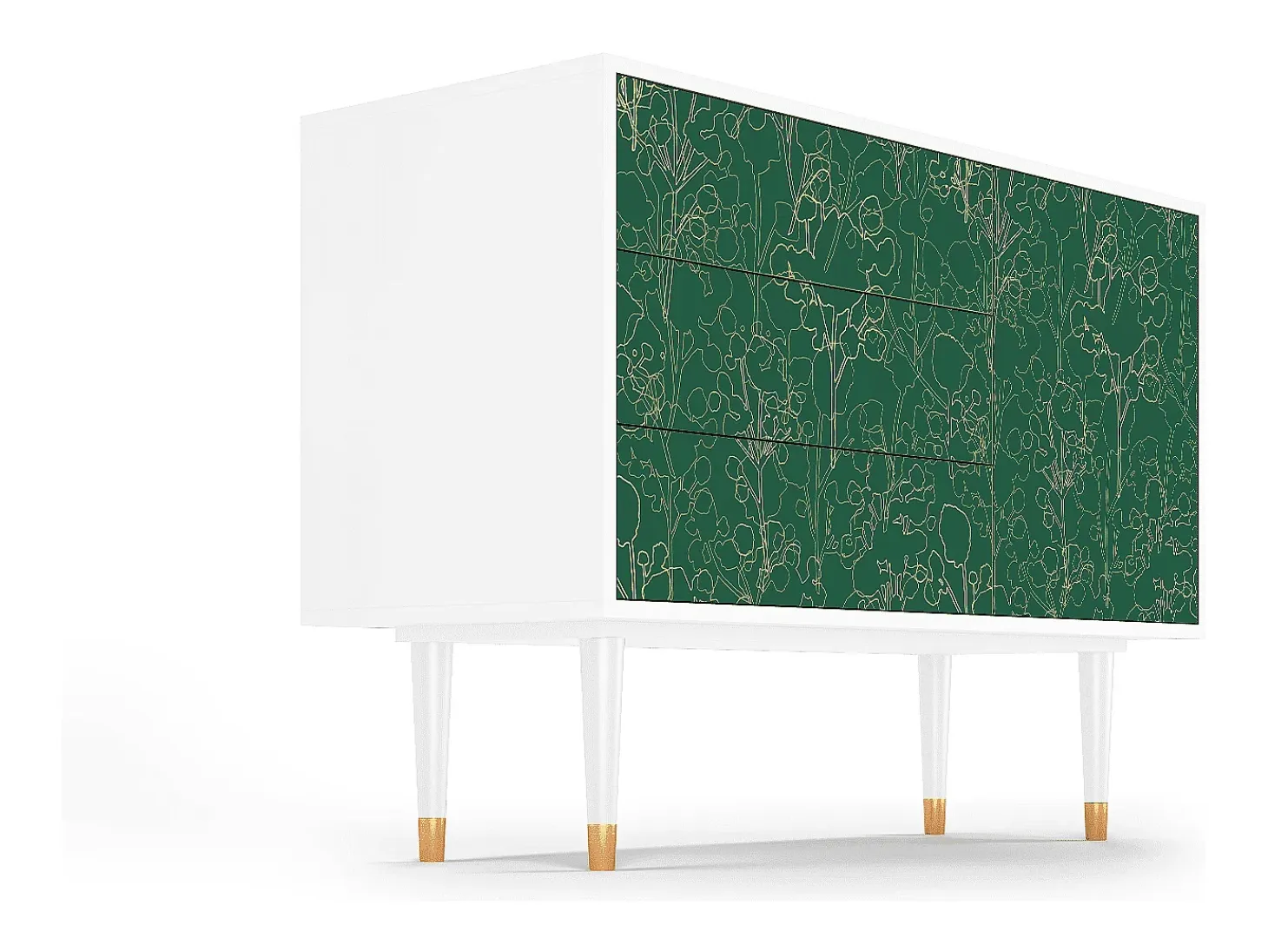 Aparador - 115х84х41 cm - S3 - Emerald Forest, Blanco