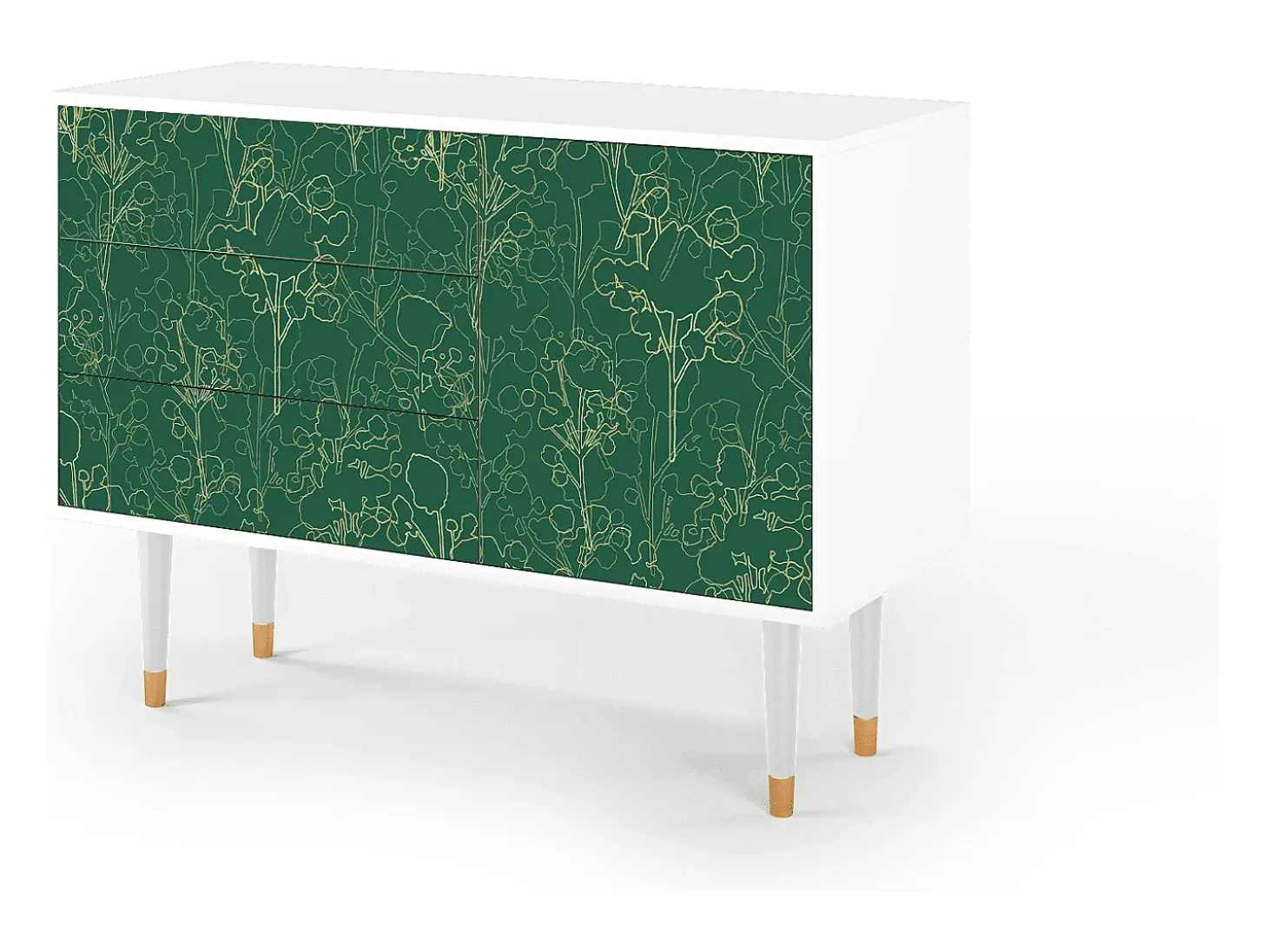 Aparador - 115х84х41 cm - S3 - Emerald Forest, Blanco