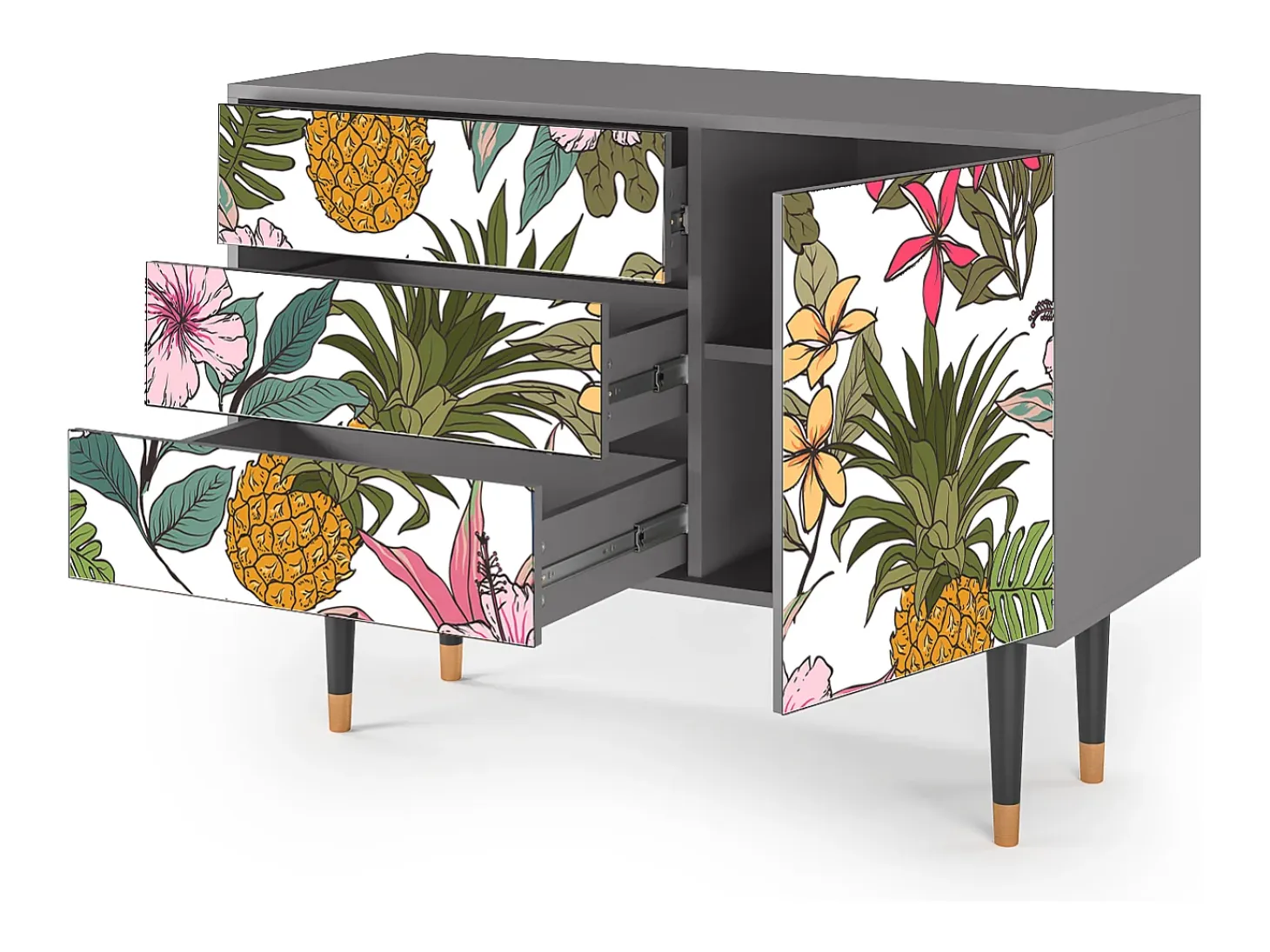 Aparador - 115х84х41 cm - S3 - Estival Fruit, Gris