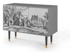 Aparador - 115х84х41 cm - S3 - Farms in a Village, Gris