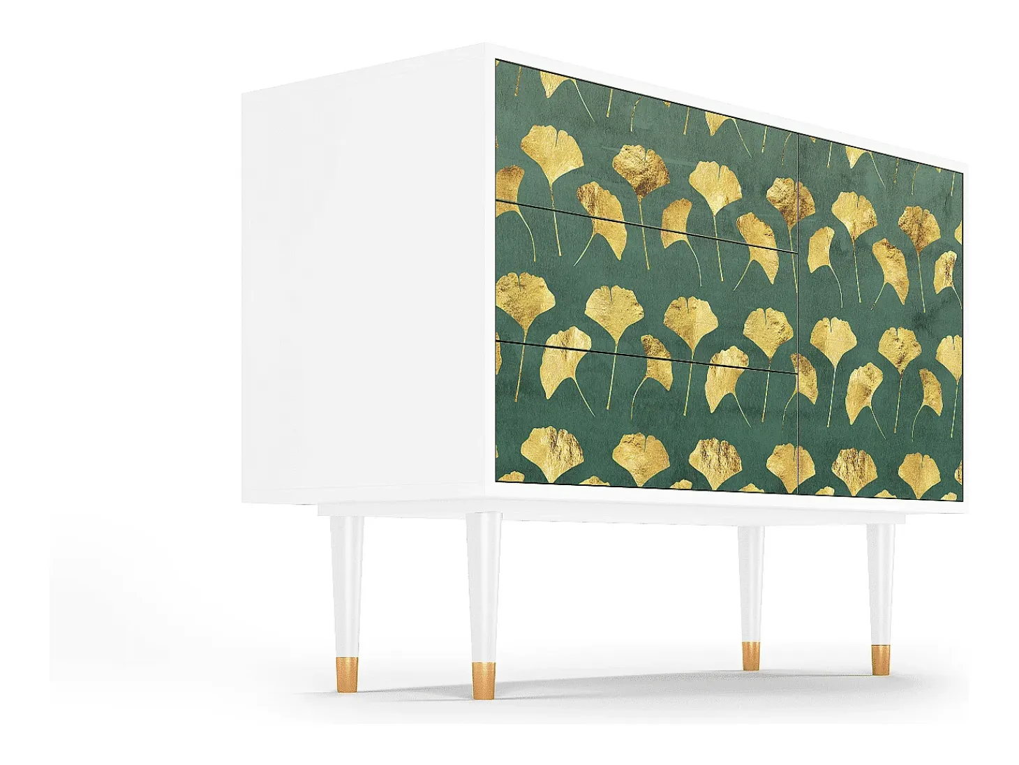Aparador - 115х84х41 cm - S3 - Gingko leaves, Blanco