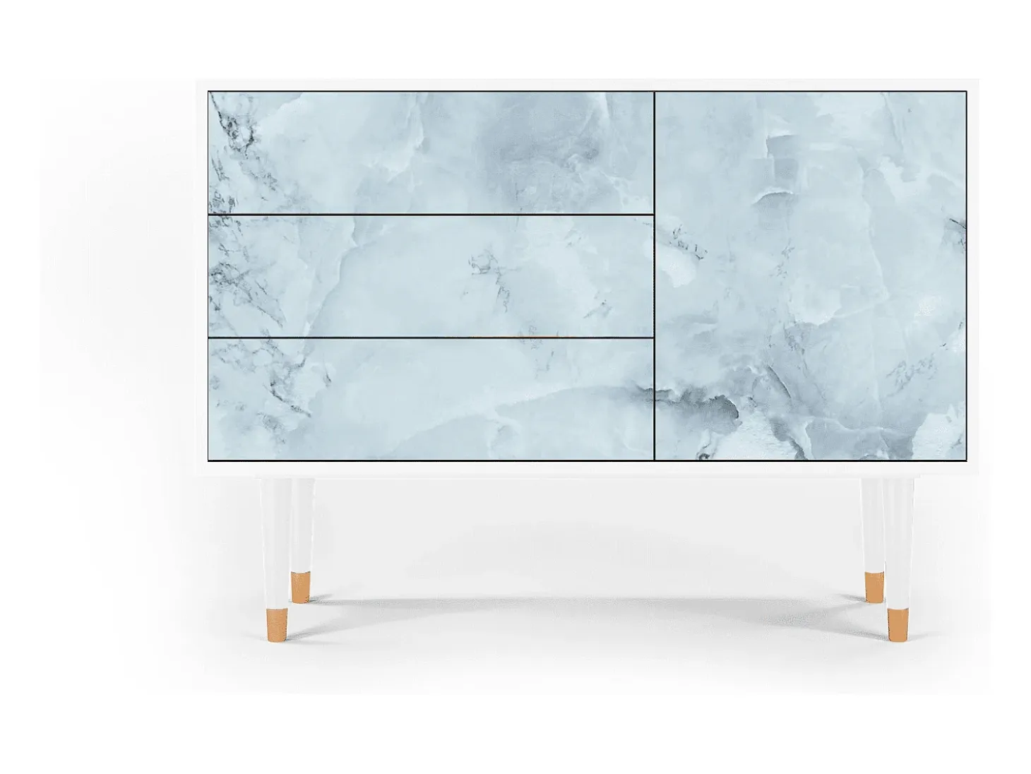 Aparador - 115х84х41 cm - S3 - Glacial Colour, Blanco