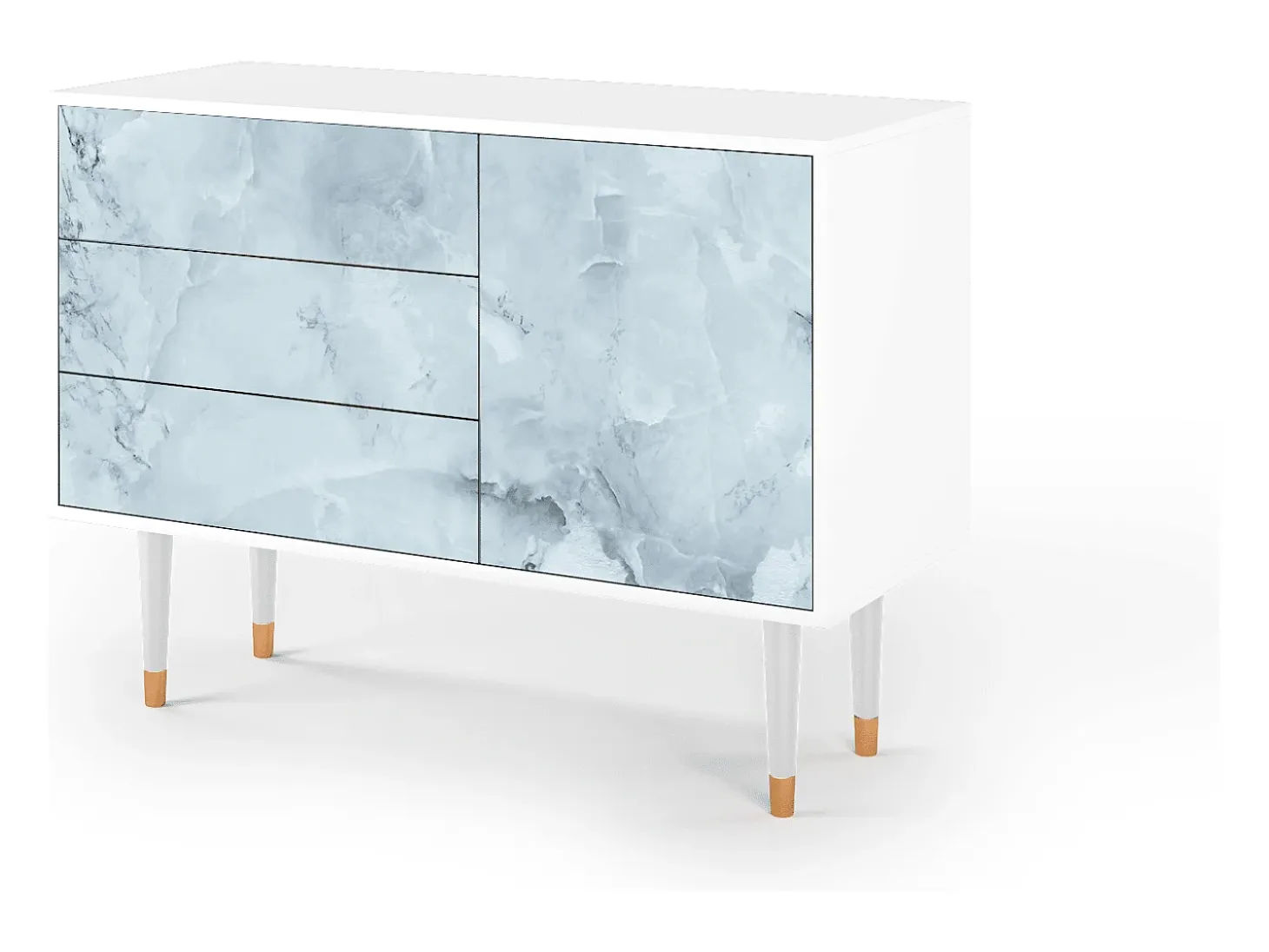 Aparador - 115х84х41 cm - S3 - Glacial Colour, Blanco