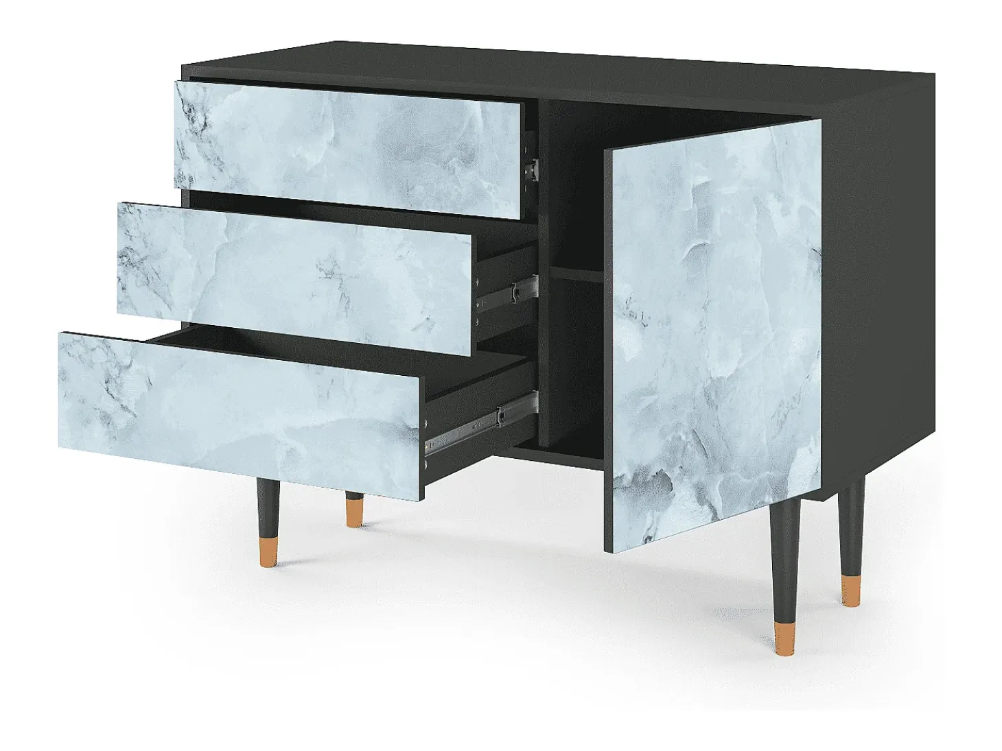 Aparador - 115х84х41 cm - S3 - Glacial Colour, Antracita