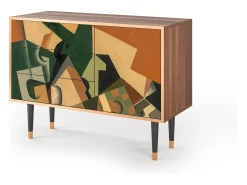 Aparador - 115х84х41 cm - S3 - Glass and Checkerboard, Nogal