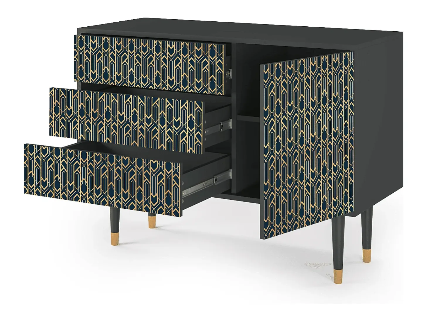 Aparador - 115х84х41 cm - S3 - Golden Empire, Antracita