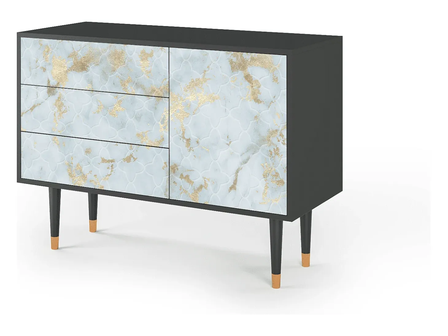 Aparador - 115х84х41 cm - S3 - Golden Waves, Antracita