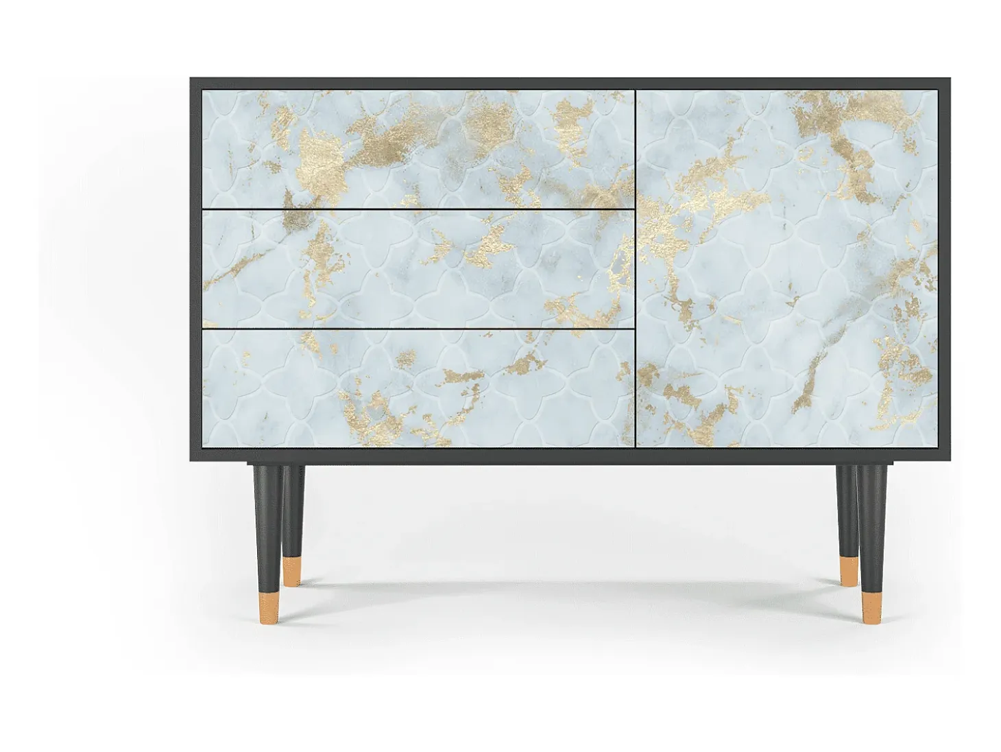 Aparador - 115х84х41 cm - S3 - Golden Waves, Antracita