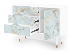 Aparador - 115х84х41 cm - S3 - Golden Waves, Blanco