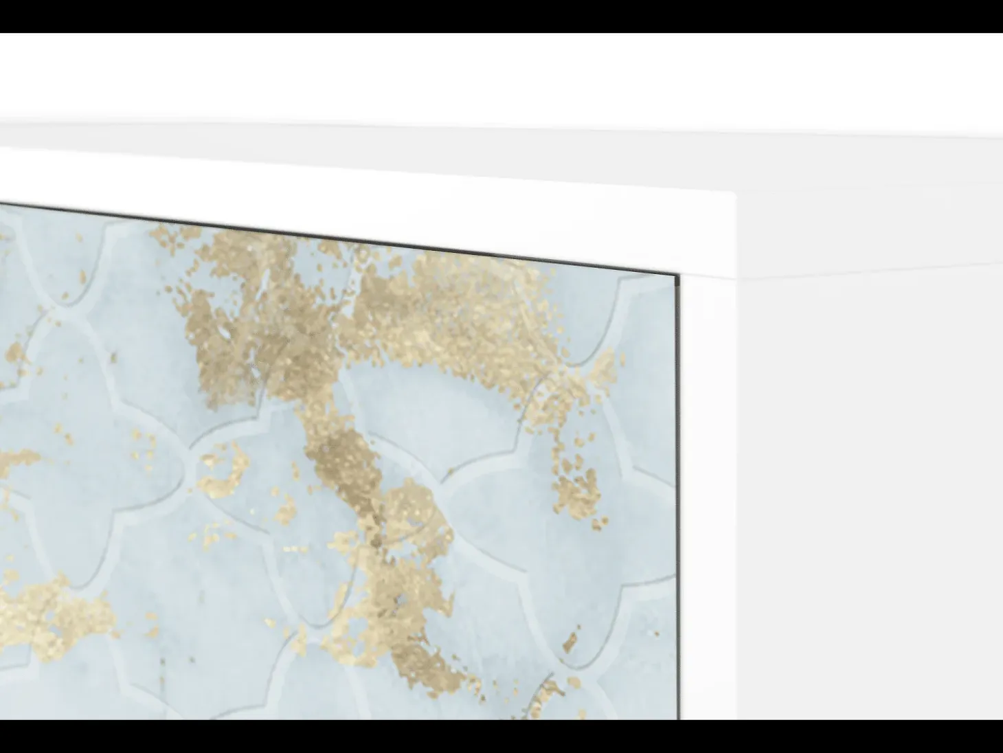 Aparador - 115х84х41 cm - S3 - Golden Waves, Blanco