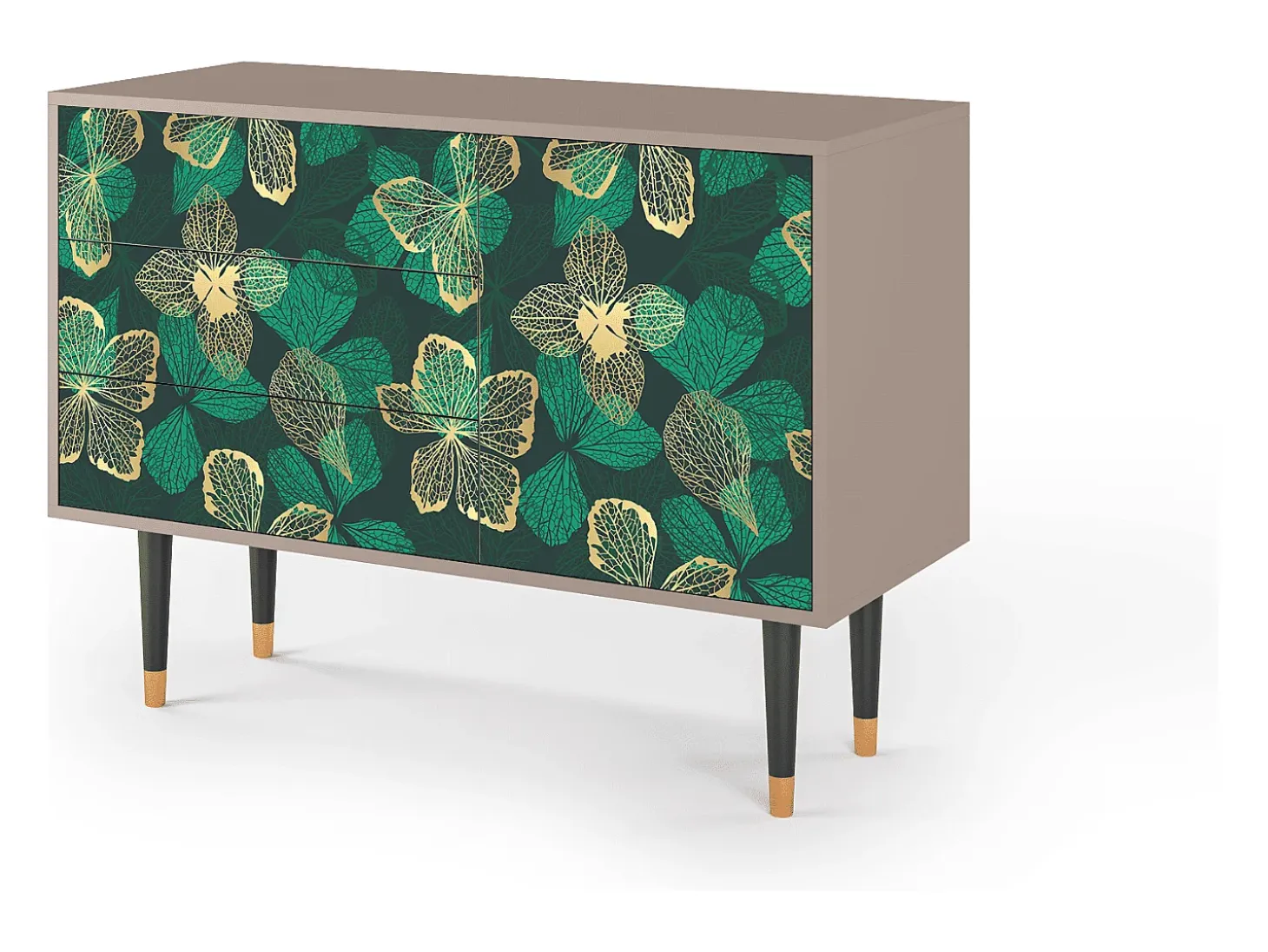 Aparador - 115х84х41 cm - S3 - Green Flower, Latte