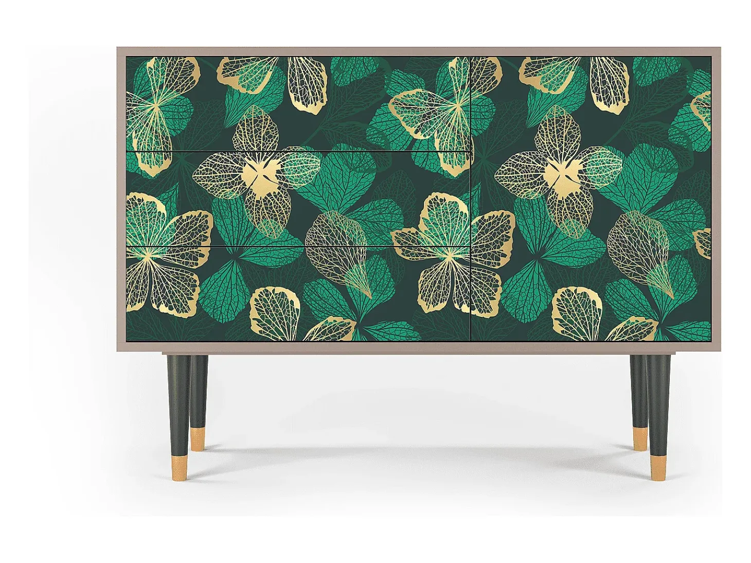 Aparador - 115х84х41 cm - S3 - Green Flower, Latte