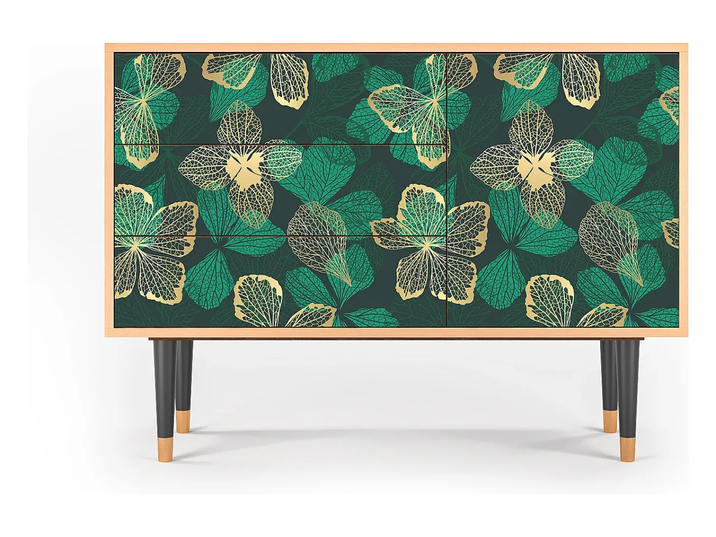 Aparador - 115х84х41 cm - S3 - Green Flower, Nogal