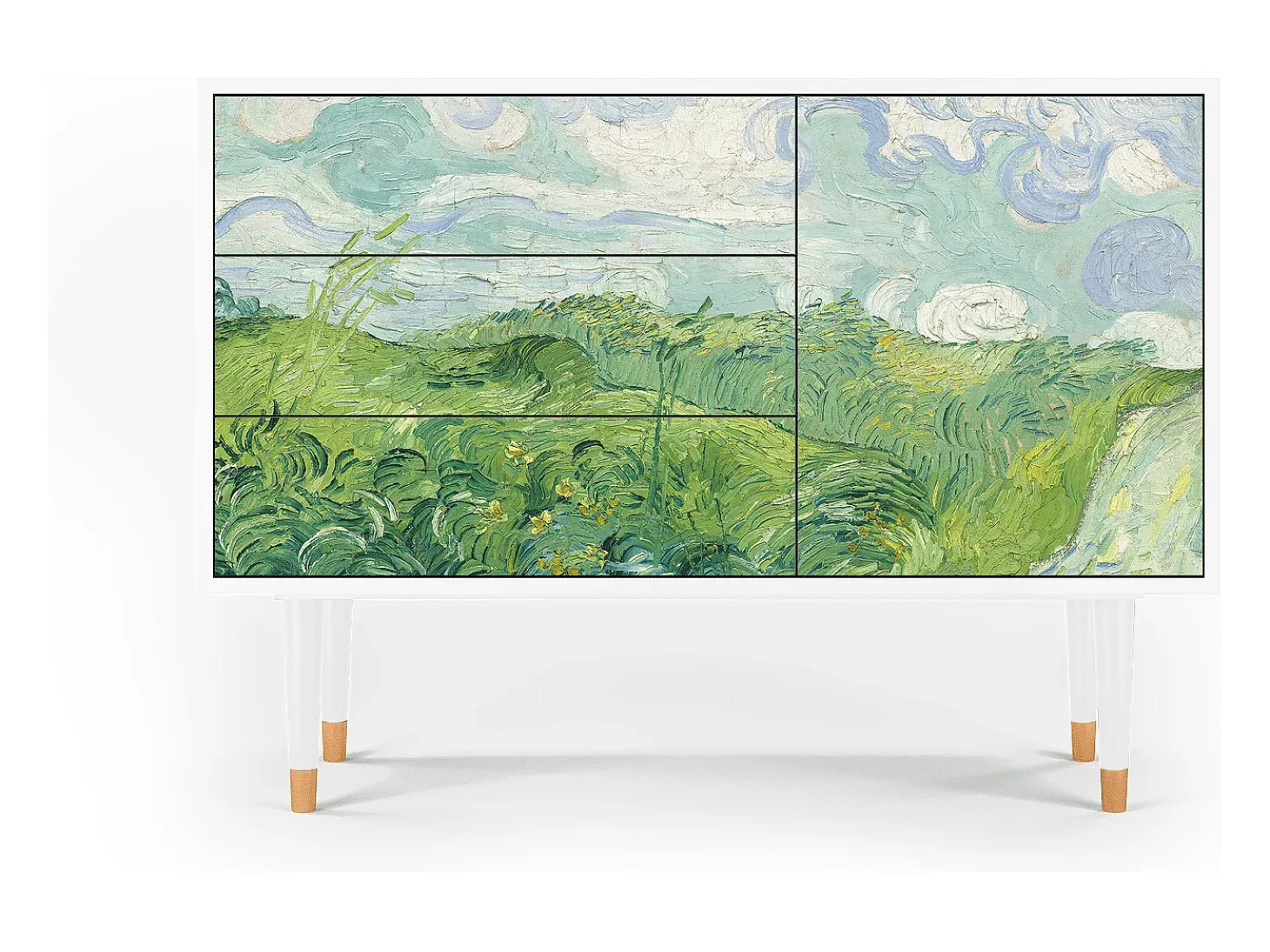 Aparador - 115х84х41 cm - S3 - Green Wheat Fields, Blanco