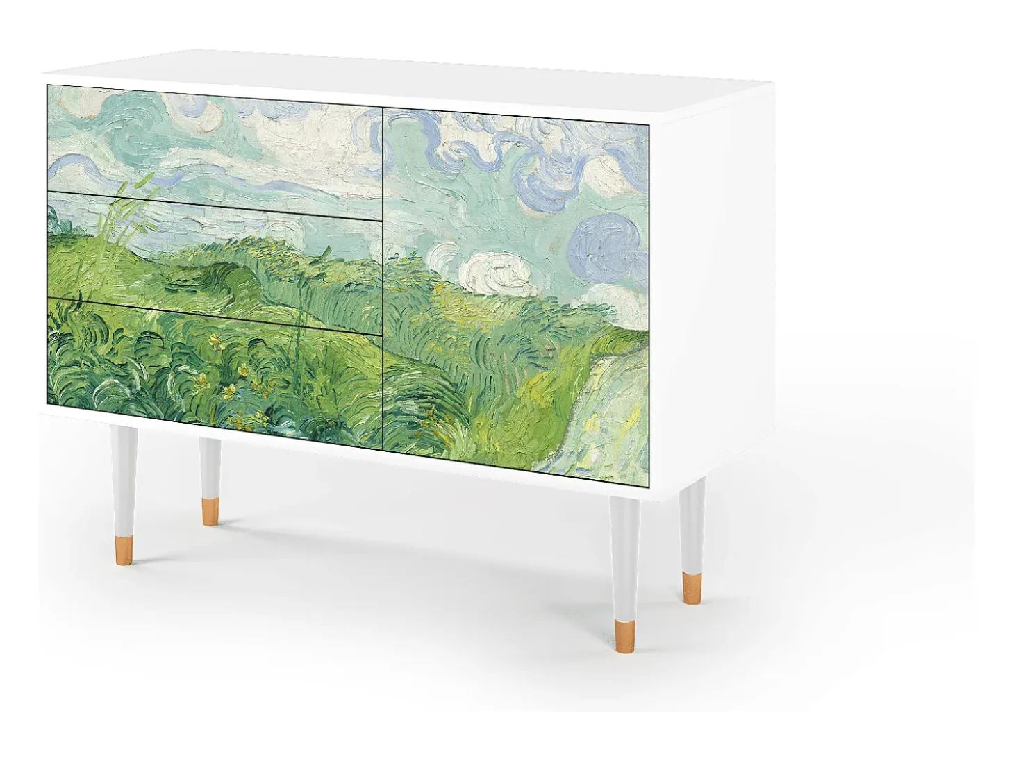 Aparador - 115х84х41 cm - S3 - Green Wheat Fields, Blanco