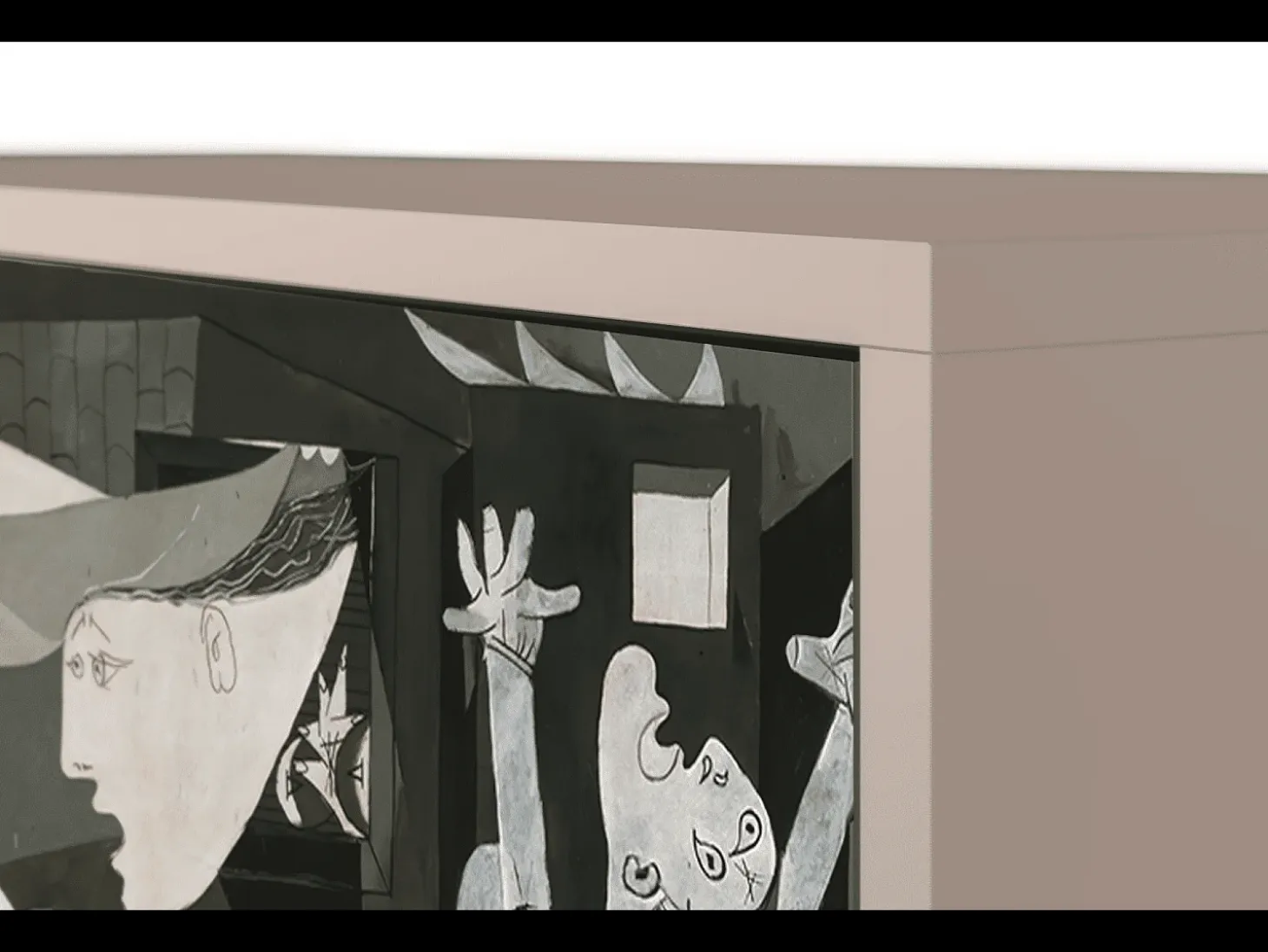 Aparador - 115х84х41 cm - S3 - Guernica by Picasso, Latte