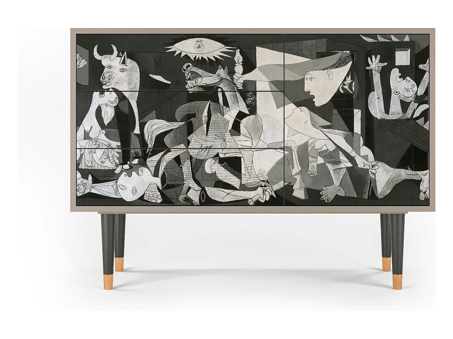 Aparador - 115х84х41 cm - S3 - Guernica by Picasso, Latte