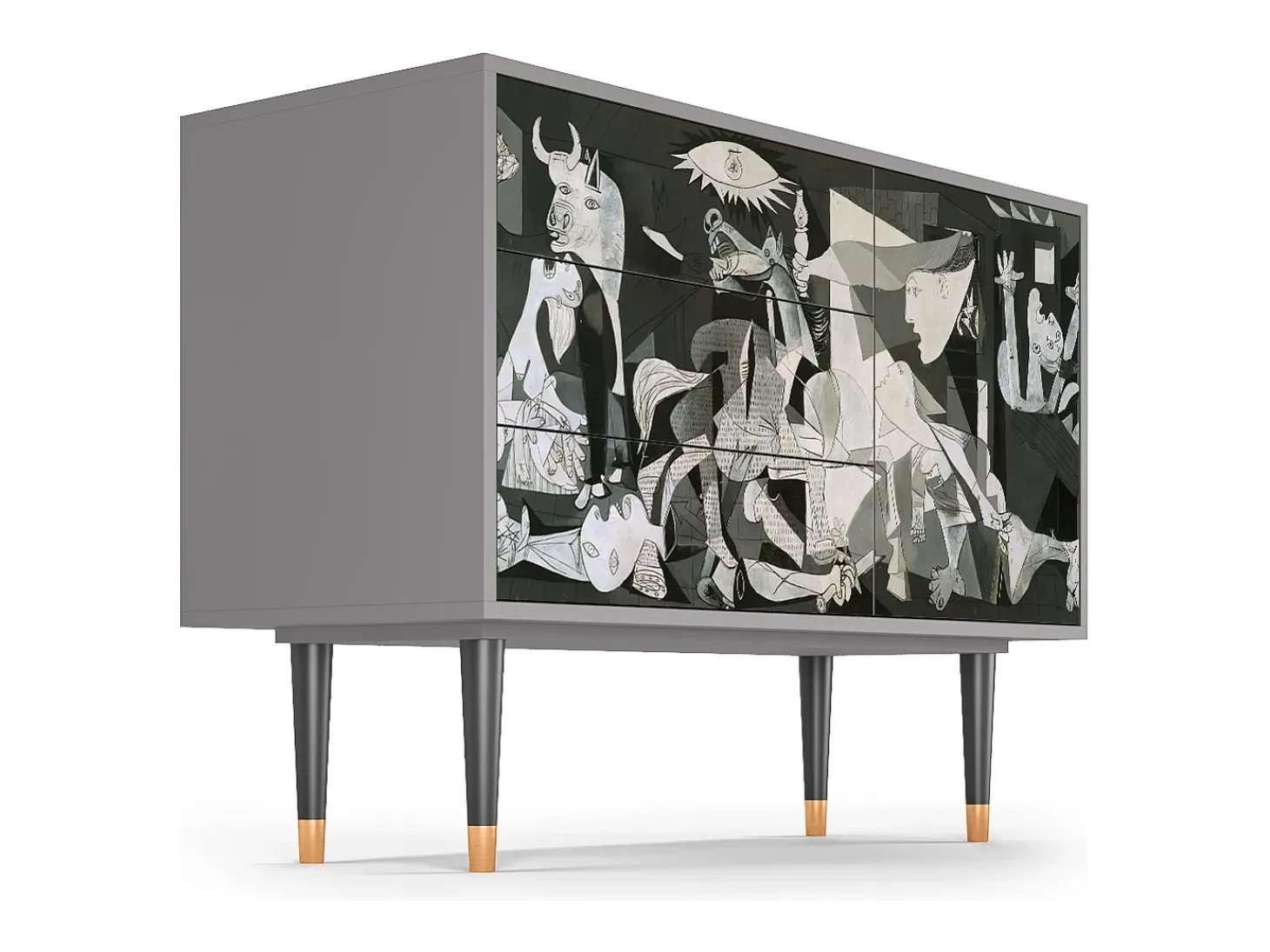 Aparador - 115х84х41 cm - S3 - Guernica by Picasso, Gris