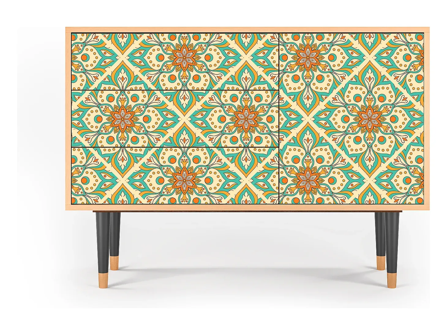 Aparador - 115х84х41 cm - S3 - Hindu Daisy, Nogal
