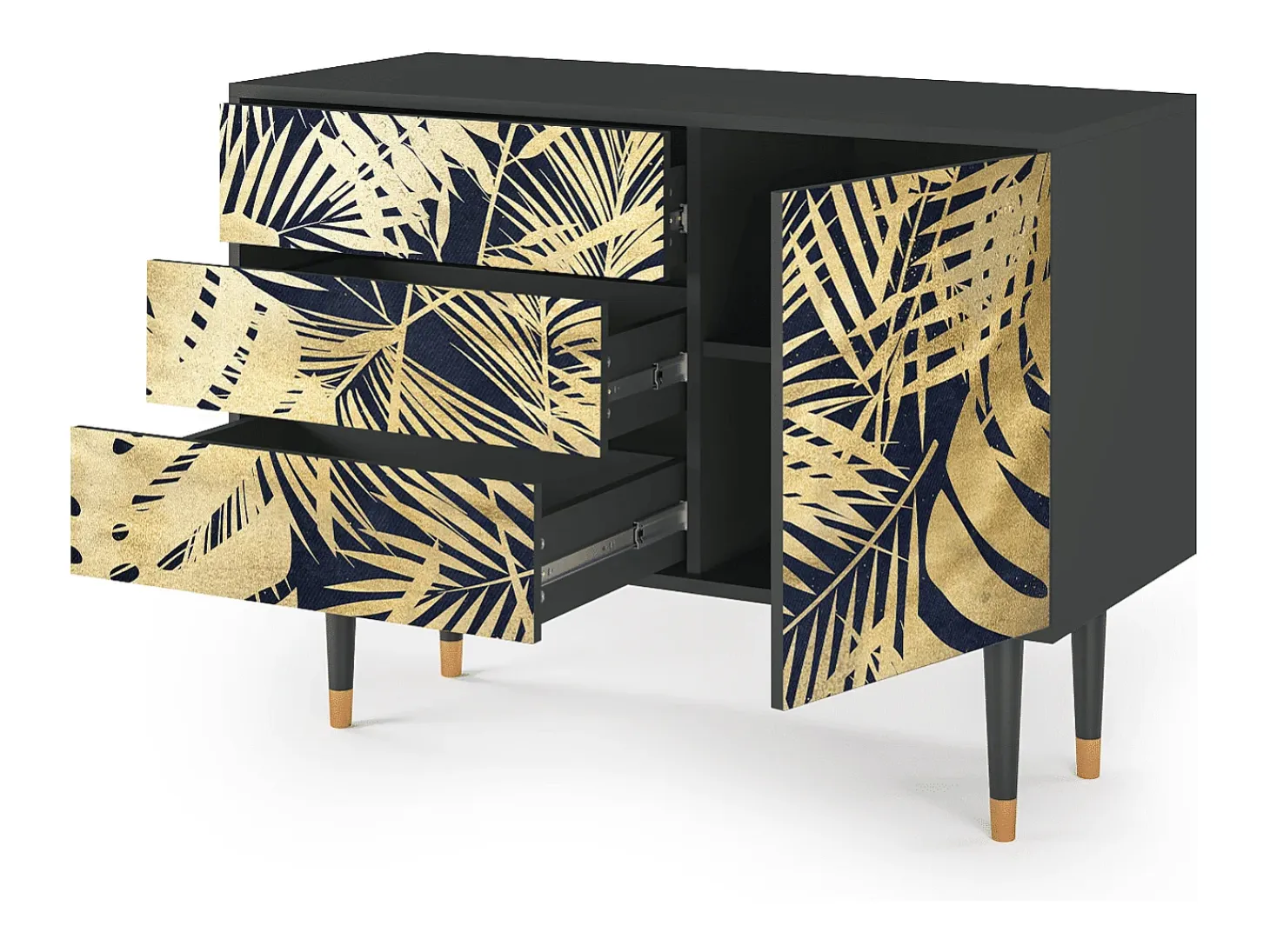 Aparador - 115х84х41 cm - S3 - Jungle Vibes, Antracita