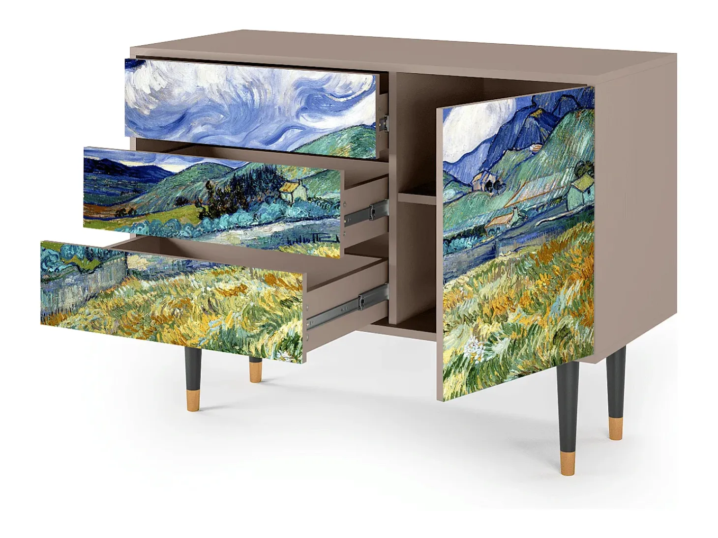 Aparador - 115х84х41 cm - S3 - Landscape, Latte