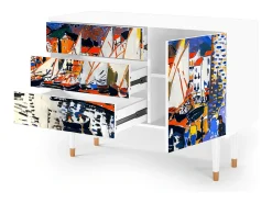 Aparador - 115х84х41 cm - S3 - Le Séchage des voiles , Blanco