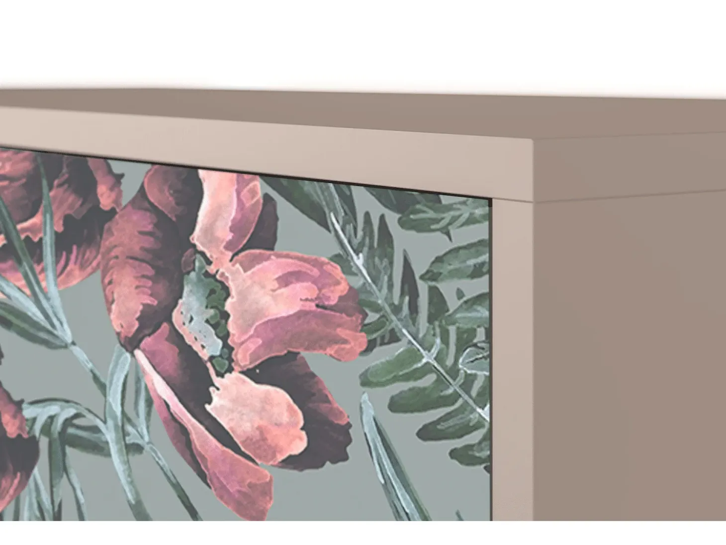 Aparador - 115х84х41 cm - S3 - Light Peonies, Latte