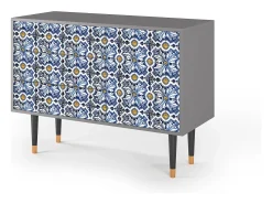 Aparador - 115х84х41 cm - S3 - Lovely Cornflowers, Gris