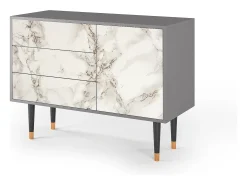 Aparador - 115х84х41 cm - S3 - Milk Marble, Gris