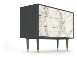 Aparador - 115х84х41 cm - S3 - Milk Marble, Antracita