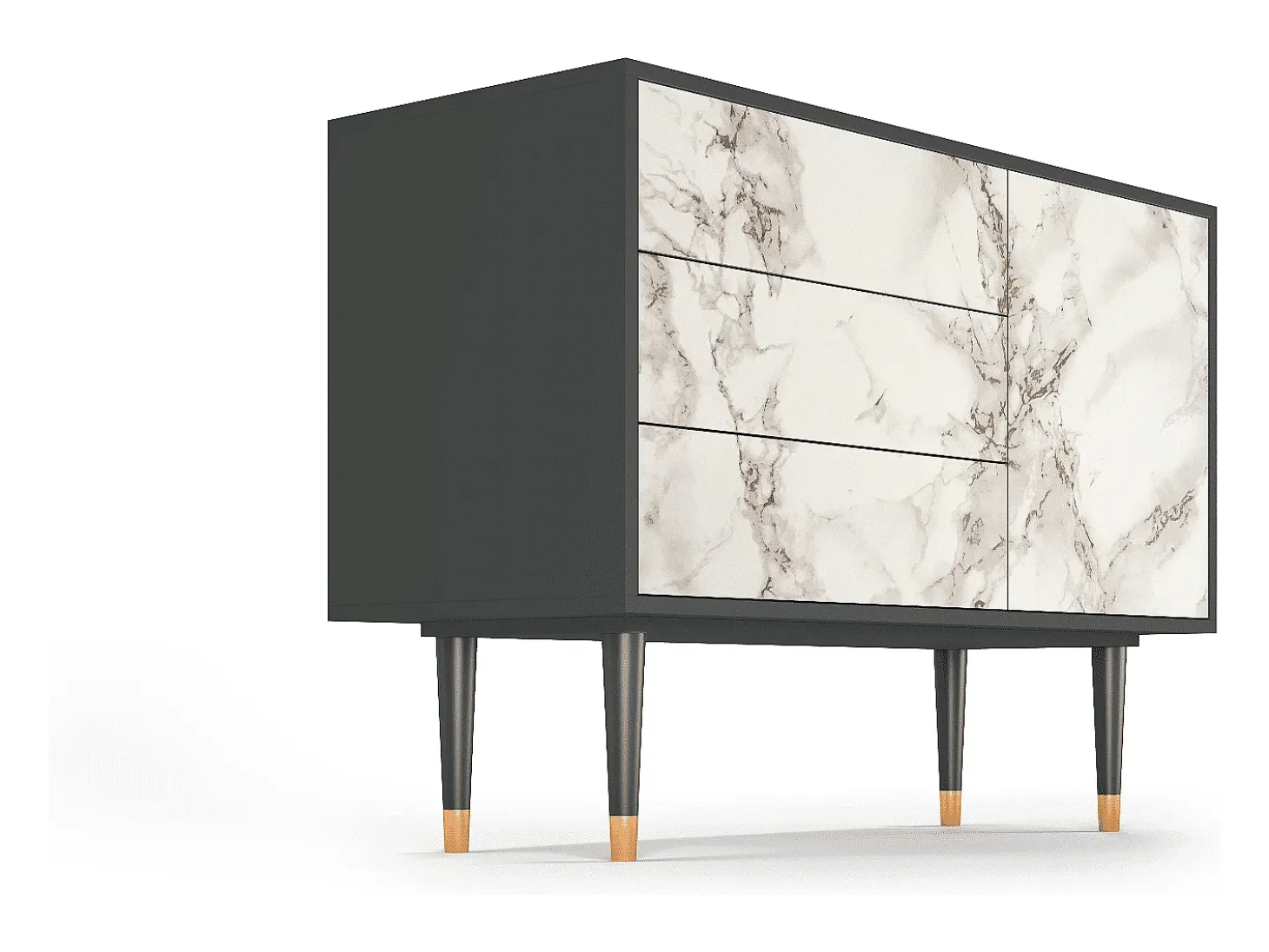 Aparador - 115х84х41 cm - S3 - Milk Marble, Antracita