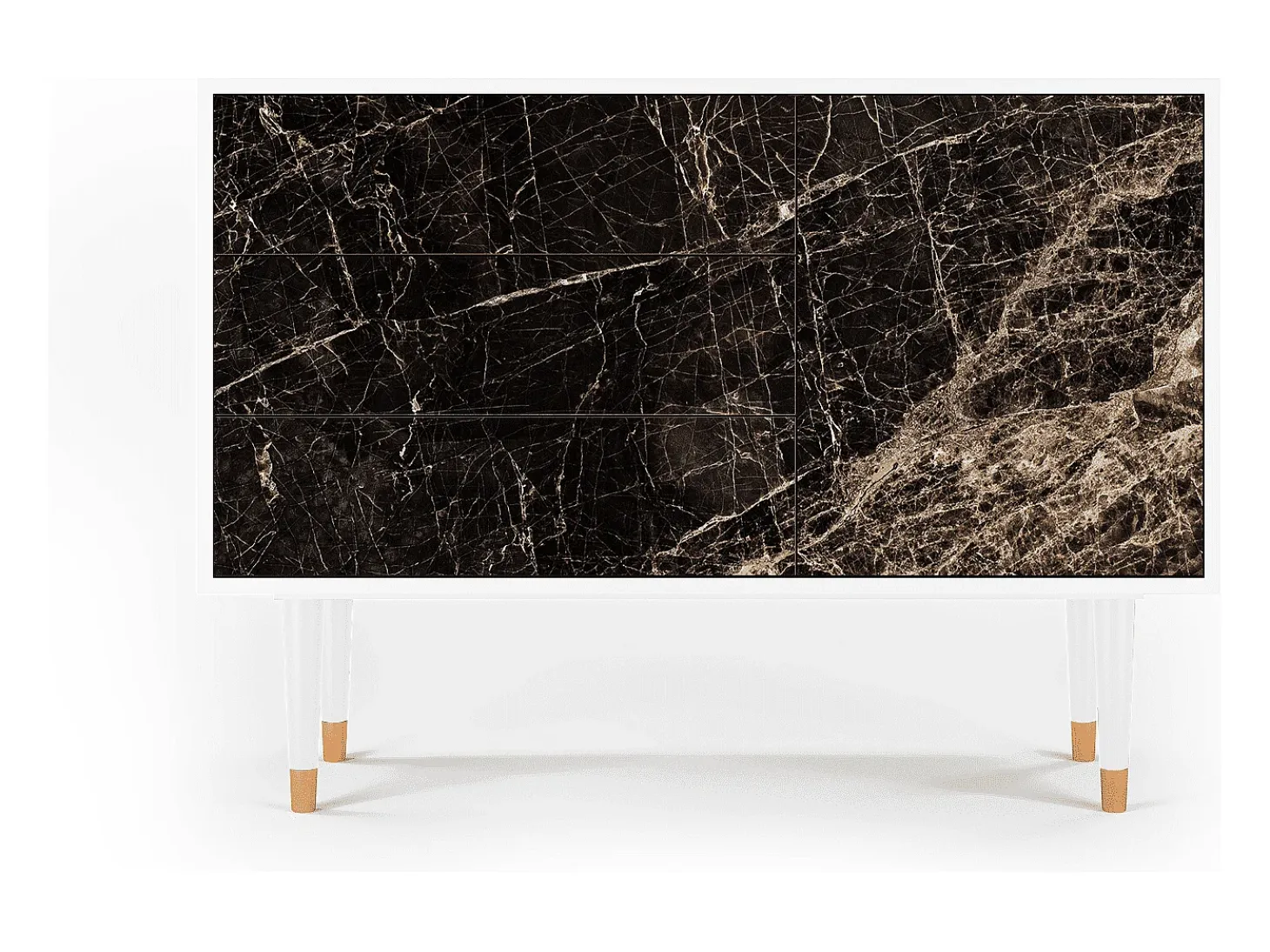 Aparador - 115х84х41 cm - S3 - Night Abyss, Blanco