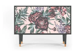 Aparador - 115х84х41 cm - S3 - Peach Peonies, Antracita