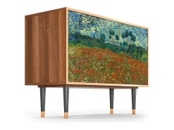 Aparador - 115х84х41 cm - S3 - Poppy field by van Gogh, Nogal